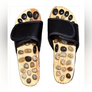 ZJchao Foot Massage Slippers, Pebble Stone Sandal Health Care NEW
